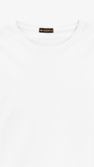 Лонгслів однотонний чоловічий GENUA G01211-0002 3XL Білий shop (2000999393495) | Зображення 1