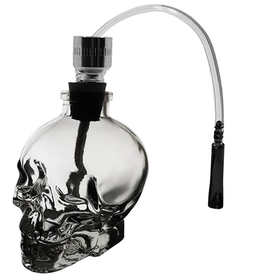 Скляний Баблер Трубка "Skull XL Red"