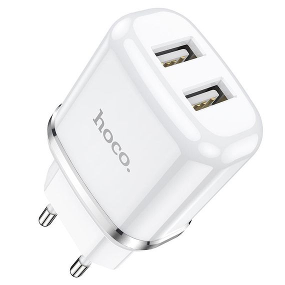 СЗУ Hoco N4 (2USB/2.4A) Белый | Зображення 1