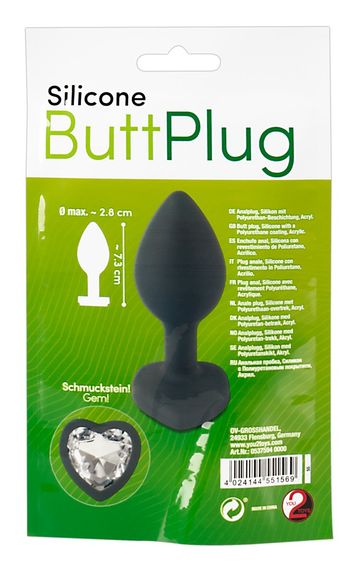 Анальна пробка You2Toys Silicone Butt Plug, чорна