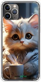 Чохол на iPhone 11 Pro Max Білий кіт "5646sp-1723-2448"