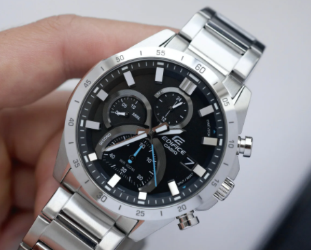 Стильні чоловічі сталеві наручний годинник Casio оригінал Японія Edifice EFR-571D-1AVUEF зі сталевим браслетом | Зображення 2