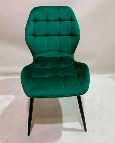 Барний стілець Phil Bar 4-CH-Base квадратна хромована опора, м'яка оббивка велюр зелений PH-602 | Зображення 7