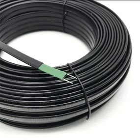 Кабель греющий, саморегулирующийся, плоский, для обогрева водостоков, труб, канализации и теплиц 8 мм /220~240