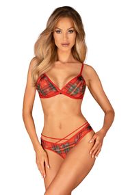 Комплект Obsessive Ms Merrilo set Красный M/L