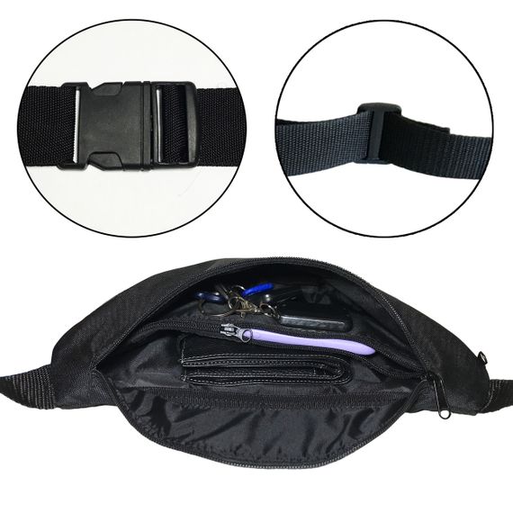 Сумка-бананка Sport мужская/женская спортивная 32×16 см с расширителем поясная сумка или сумка через плечо (3751) | Зображення 4