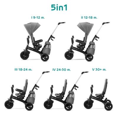 Детский велосипед Kinderkraft Easytwist Platinum Grey (KKRETWIGRY0000) (5902533914487) | Зображення 4