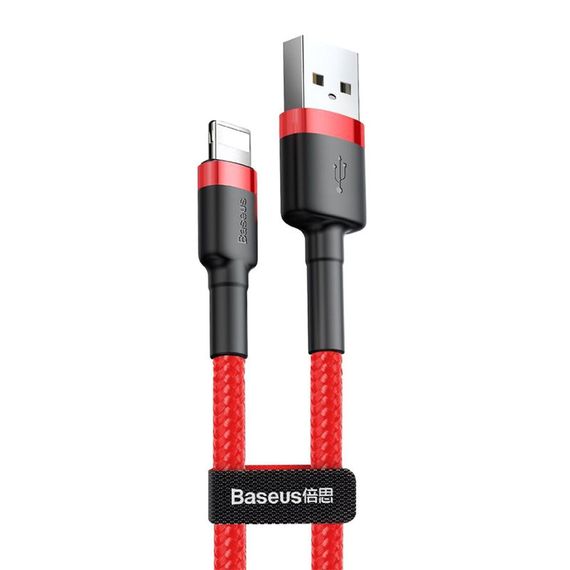 Дата кабель Baseus Cafule USB to Lightning 1.5A (2m) (CALKLF-C) Красный / Черный
