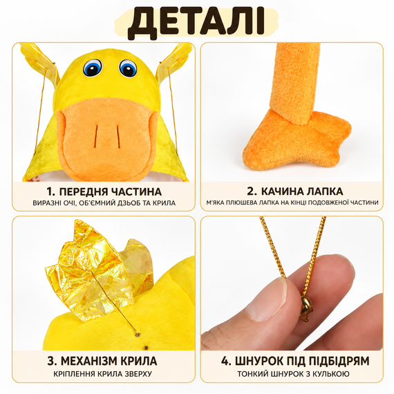 Карнавальна шапка у формі качки, жовта, унісекс | Зображення 4