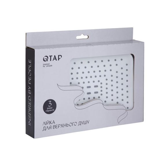 Лейка для верхнего душа Qtap Hlavova 260x180 мм прямоугольная QTHLA107CRM45785 Chrome/White | Зображення 4