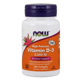 Витамин D3 NOW Vitamin D-3 2000 IU 240 softgels