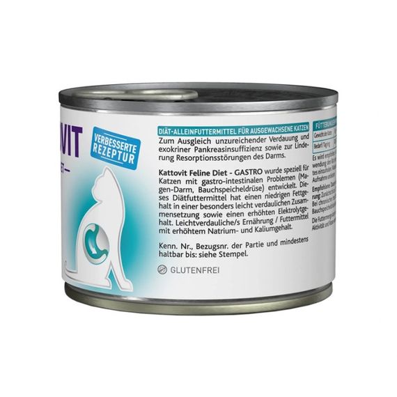 Вологий корм для котів із захворюваннями ШКТ Kattovit Veterinary Gastro Duck, 185 гр | Зображення 2