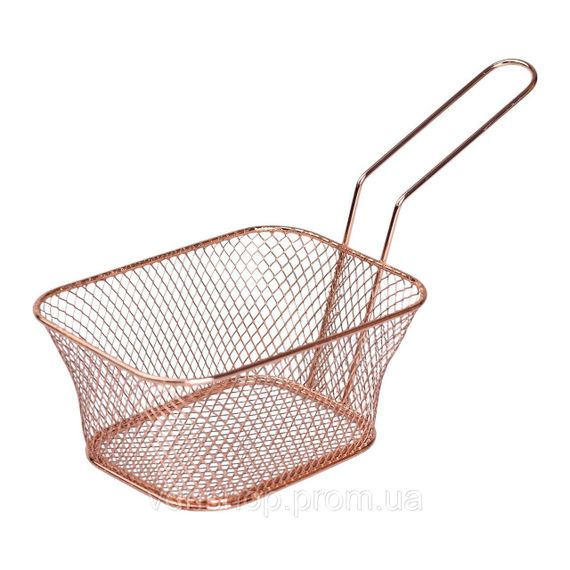 Кошик сервірувальний для картоплі фрі та снеків 14×10×6 см Рожевий HP-19-9-R