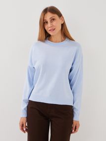 Джемпер однотонний жіночий GENUA G01106-0007 L/XL Блакитний shop (2000999550386)