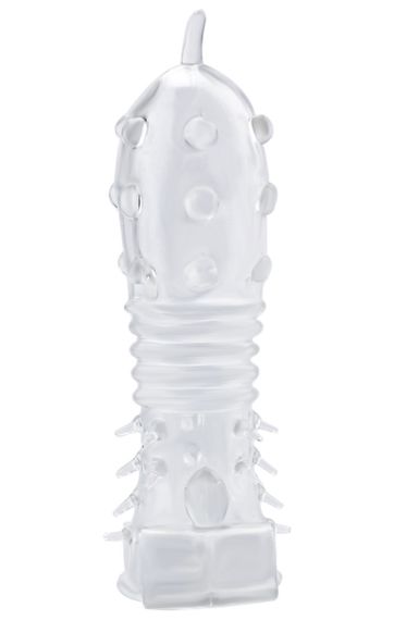 Насадка на член із вібрацією Big John-колір прозорий sexstyle | Зображення 3