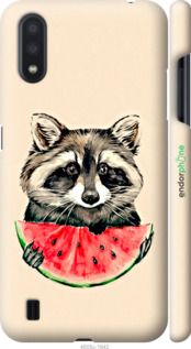 Чохол на Samsung Galaxy A01 A015F Єнотик з кавуном "4605m-1842-2448"