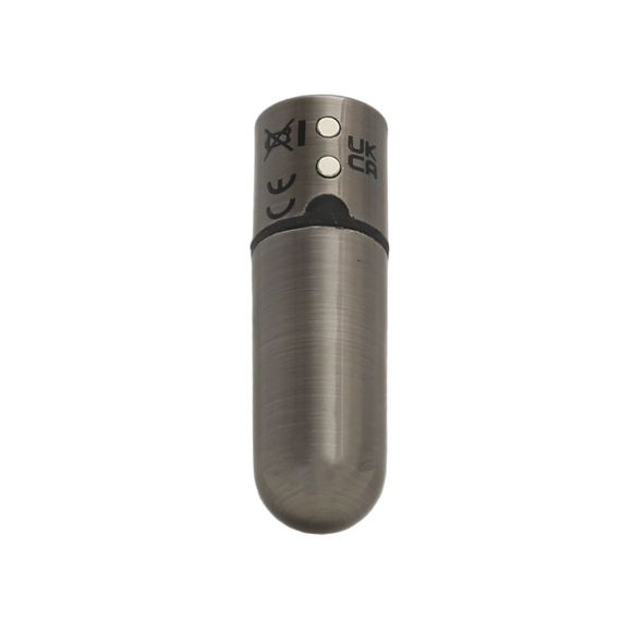 Вибропуля PowerBullet First-Class Bullet 2.5″ with Key Chain Pouch, Gun Metal, 9 режимов вибрации | Зображення 3
