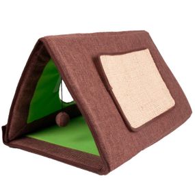 Домик-когтеточка для котов Flamingo 3in1 Deluxe 50 см х 30 см х 28 см