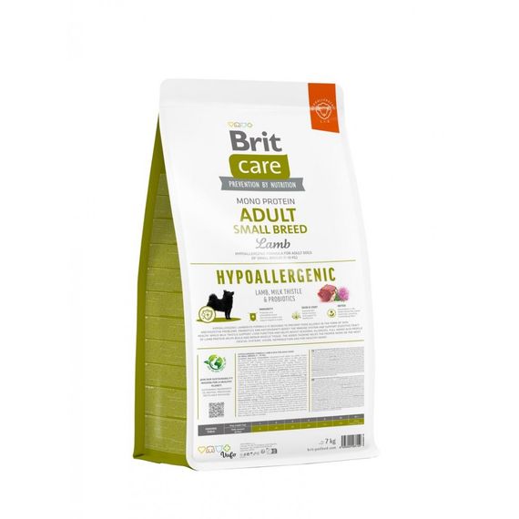 Корм сухий Brit Care Dog Hypoallergenic Adult Small Breed для дорослих собак малих порід від 1 до 10 кг гіпоалергенний з ягн | Зображення 2