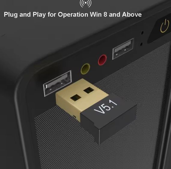 Мини USB Bluetooth 5,1 адаптер для ПК, ноутбука, мыши, клавиатуры, планшета, телефона, принтера, динамика | Зображення 6