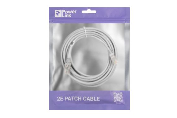 Патч-корд 2E Cat 5e,UTP,RJ45, 26AWG ,7/0.16 CCA, 5.00 m,PVC, Grey (2E-PC5ECA-500GRY) | Зображення 2