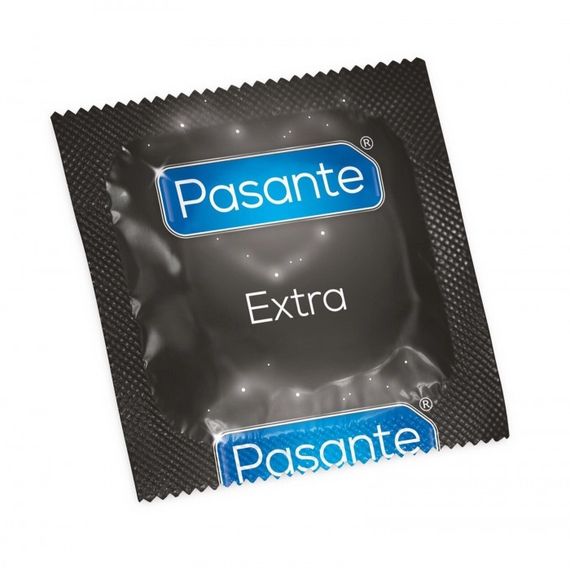 Презервативы утолщенные Pasante Extra Condoms с дополнительным лубрикантом, 52 мм (цена за 6 шт.) sexstyle