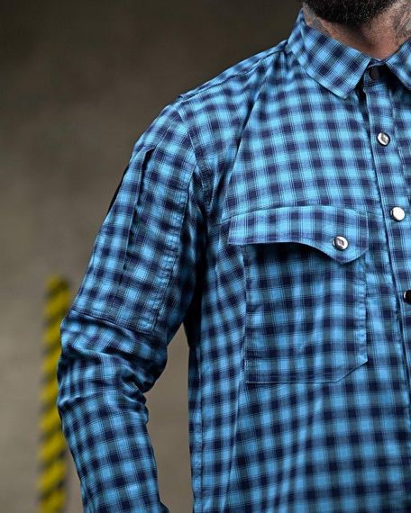 Летняя тактическая рубашка клетка sea ПП4761 | Зображення 6