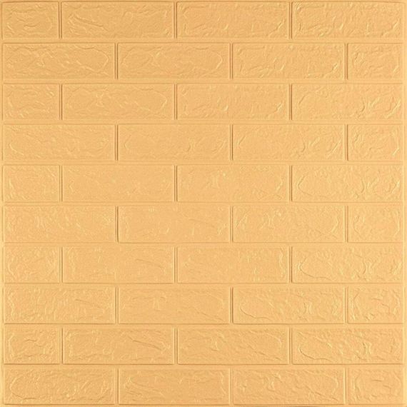 3D панель самоклеюча 700х770х3мм цегла Жовто-пісочна (009-3) SW-00000229