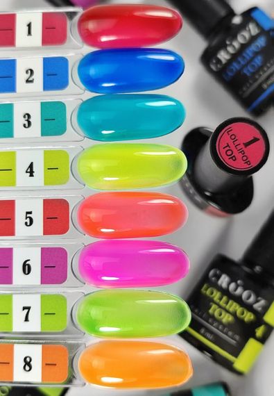 Вітражний топ Crooz Lolipop Top №3 (яскравий бірюзовий із легким неоновим підтоном) 8мл | Зображення 4