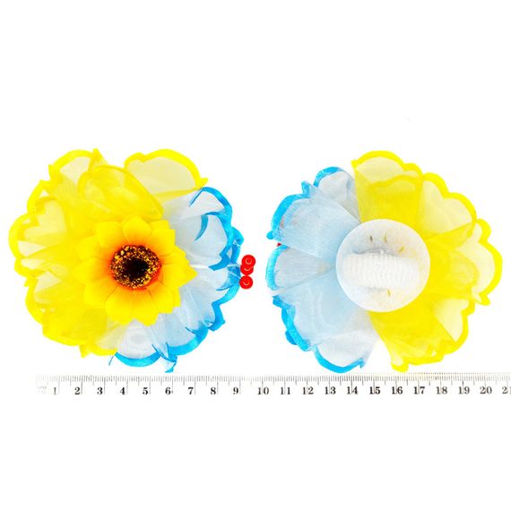 Набор для девочек Бантики патриотические с подсолнухом 0108-380, 10 шт | Зображення 1