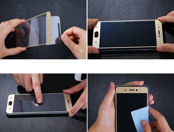 Full Cover захисне скло для Xiaomi Mi5s - Gold | Зображення 3