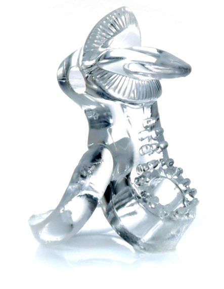 Ерекційне вібро кільце BOSS - Tongue Vibro Cock Ring Clear, BS6700051 Sex Aura | Зображення 6