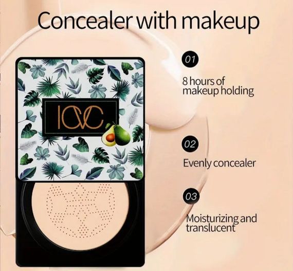 Кушон на основі екстракту авокадо ICVC CC CREAM №02 IVORY | Зображення 3