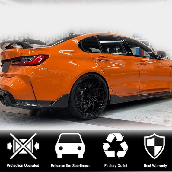 Накладки на задній бампер Flap V2 (для G80, Карбон) для BMW 3 серія G20/21 2018- рр | Зображення 1