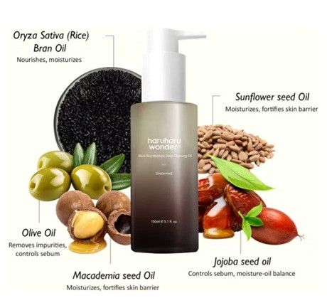 Очищаюча олія для обличчя haruharu wonder Black Rice Moisture Cleansing Oil 150ml | Зображення 3