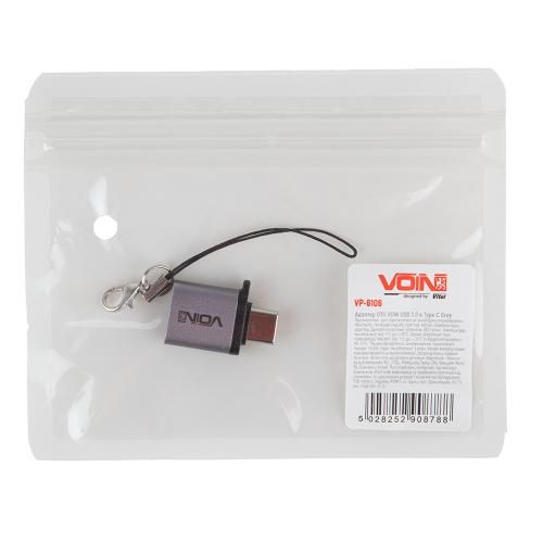 Адаптер OTG VOIN USB 3.0 в Type C Grey | Зображення 4