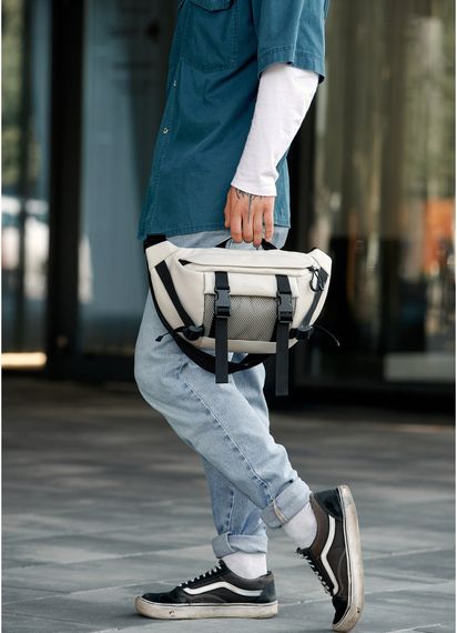 Чоловіча сумка бананка Sambag Dynamicdart сіра 38 × 21 × 7 см (80411030m) | Зображення 6