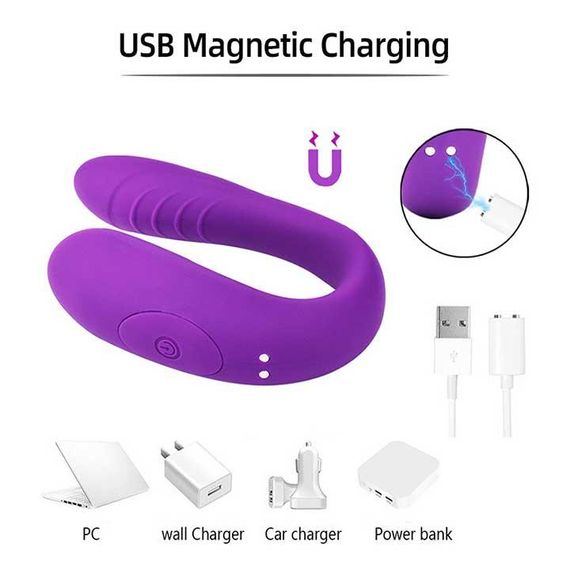 Вакуумный вибратор для пар - Бело-Розовый – Вибраторы | Зображення 2