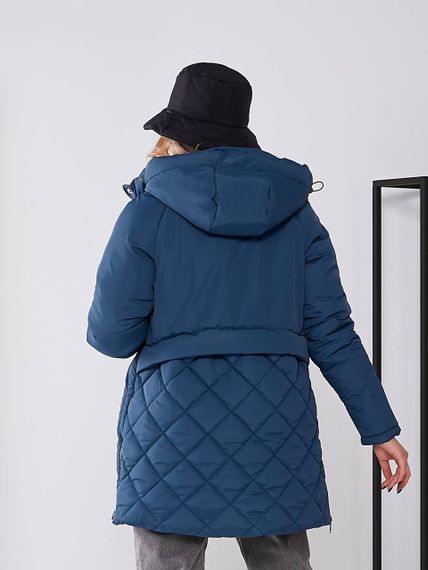 Жіноча зимова куртка з капюшоном, арт. 509, аква | Зображення 1