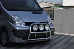 Кенгурятник WT018 (нерж.) для Opel Vivaro 2001-2015 гг