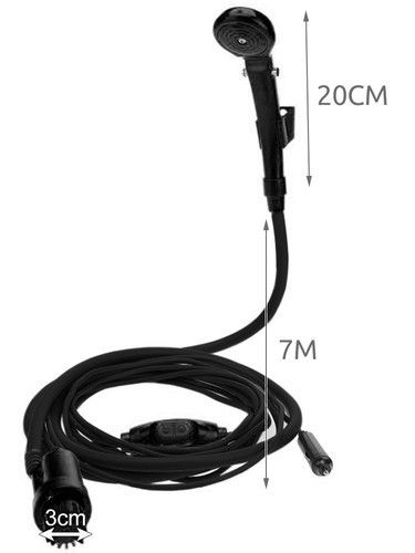 Портативный туристический душ/автомобильный душ с насосом 12В 60 Вт Trizand 8877 | Зображення 9
