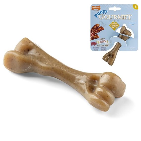 Игрушка для щенят Nylabone Gourmet Puppy Femur Bacon, 12 см