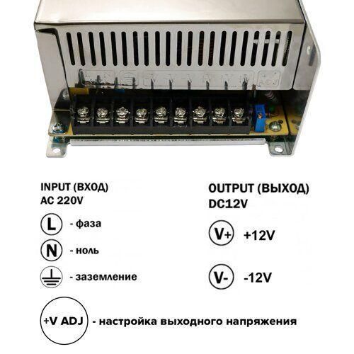Блок живлення OEM DC12 500W 41А TR-500-12 | Зображення 2
