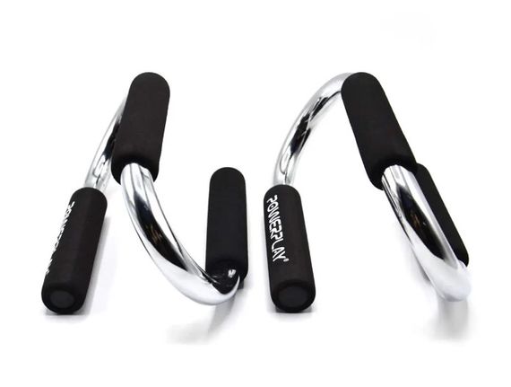 Упори для віджимань PowerPlay 4318 Push-Up Bars Stell металеві (S-подібні) (PP_4318) | Зображення 5
