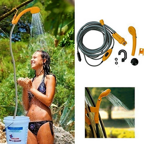 Автомобільний душ від прикурювача SHOWER SET, мінімийка для автомобіля, туристичний автодуш