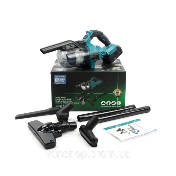 Автомобильный пылесос аккумуляторный DCL184ZW-2Li (48V, 5AH), для дома и автомобиля без мешка c 2 акб