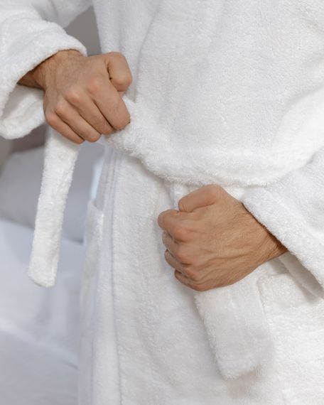 Халат SoundSleep Crystal Кімоно Готельний махровий унісекс S-M білий (93936934) | Зображення 9