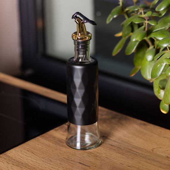 Пляшка для олії з дозатором 300 мл скляна пляшка для оливкової та соняшникової олії HP-1362 | Зображення 3