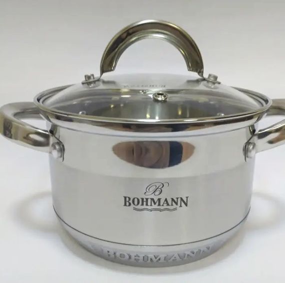 Набір каструль з кришками Bohmann BH-0716 набір кухонний 8 предметів посуд для кухні | Зображення 3