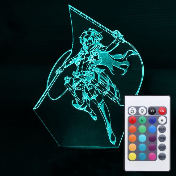 Акриловый светильник-ночник с пультом 16 цветов Атака Титанов Ханджи Зое tty-n000798